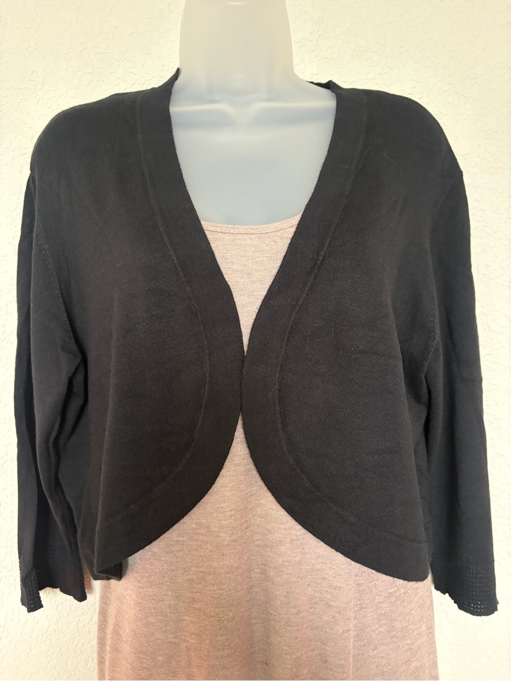 Apt. 9 Black Cropped Open-Front Shrug